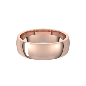 Alchemy 5mm Half Round Rose Gold Band