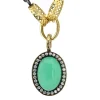 Ray Griffiths Crownwork Chrysoprase and Diamond Pendant