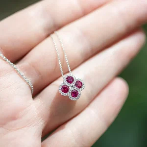 Alchemy Ruby Clover Necklace