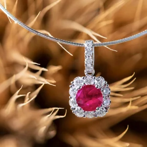 Alchemy Ruby Halo Pendant