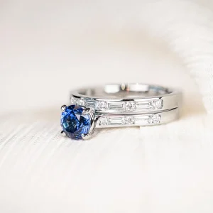 Alchemy Sapphire Cathedral Platinum Ring