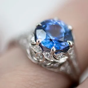 Sebastien Barier Sapphire Platinum Ring