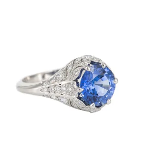 Sebastien Barier Sapphire Platinum Ring