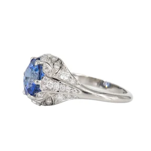Sebastien Barier Sapphire Platinum Ring