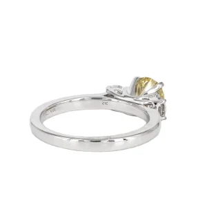 Alchemy 3 Stone Ring featuring Fancy Yellow Diamond