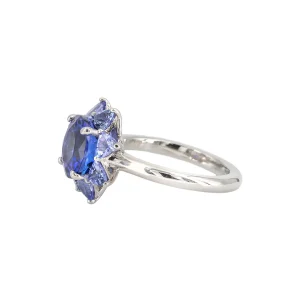 Alchemy Tanzanite Trillium Halo Ring