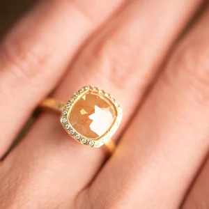 Todd Reed Rose Cut Peach Diamond Ring