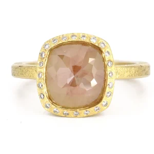 Todd Reed Rose Cut Peach Diamond Ring