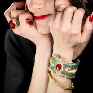 Victor Velyan Garnet Cuff