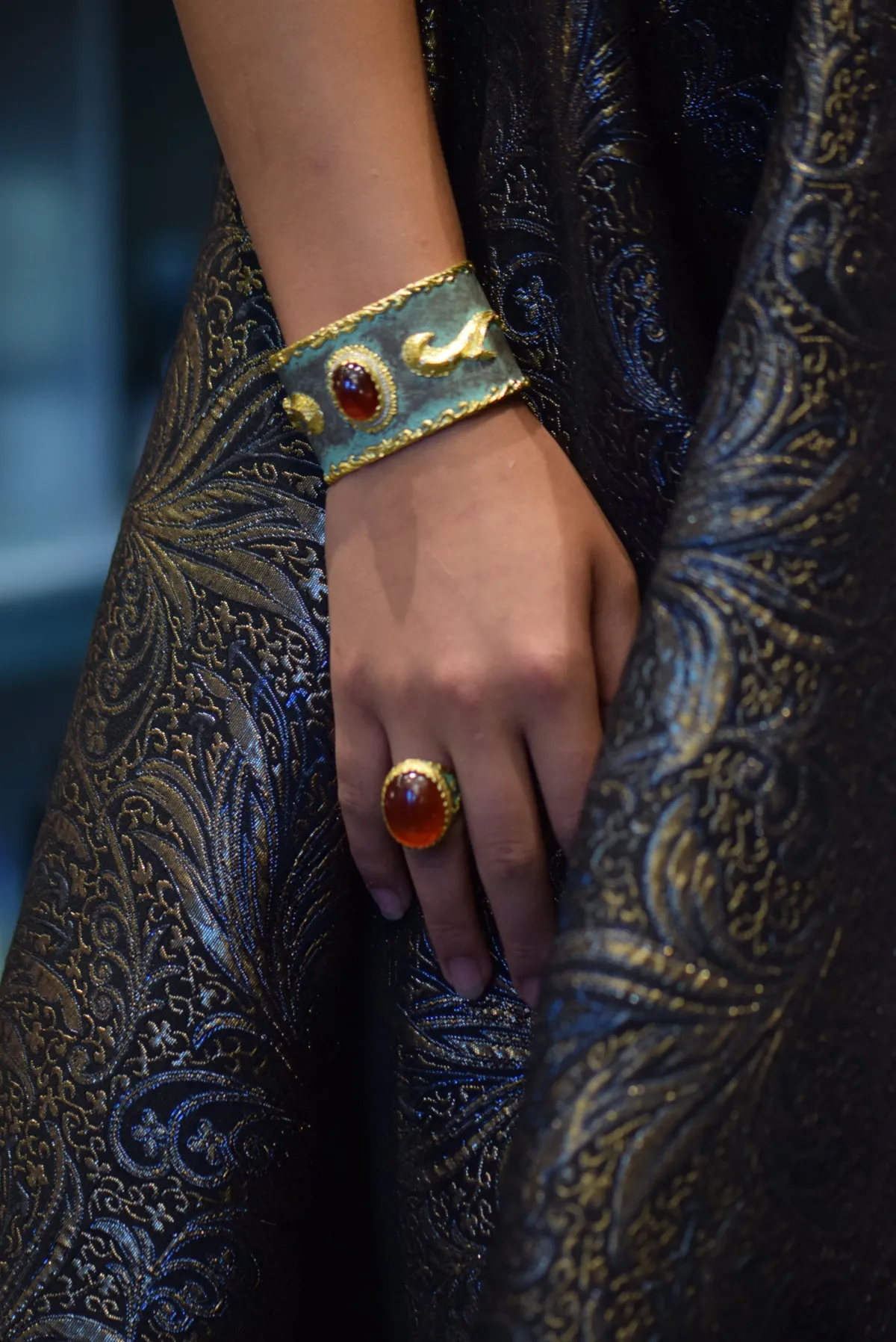 victor_velyan_garnet_cuff_3.webp Victor Velyan Garnet Cuff