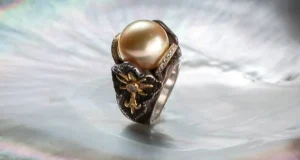 Victor Velyan Pearl and Diamond Ring