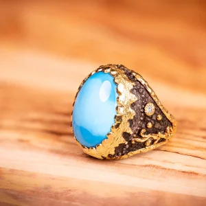 Victor Velyan Turquoise and Diamond Ring