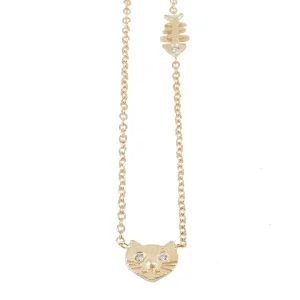 Victoria Cunningham Cat and Fish Necklace
