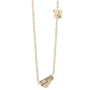 Victoria Cunningham Cheese and Mouse Necklace