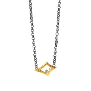 Zaffiro Blue Zircon Etrusco Necklace