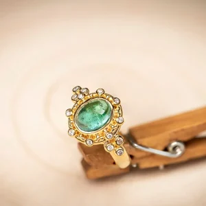 Zaffiro Mint Green Tourmaline Ring
