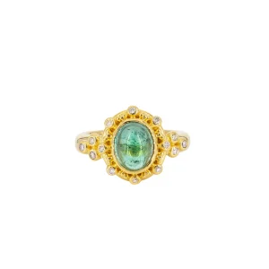 Zaffiro Mint Green Tourmaline Ring