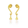 Zaffiro Moonstone Tendril Earrings