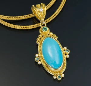 Zaffiro Sleeping Beauty Turquoise Pendant