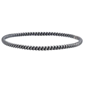 Zaffiro Sterling Silver Etrusco Twisted Bangle
